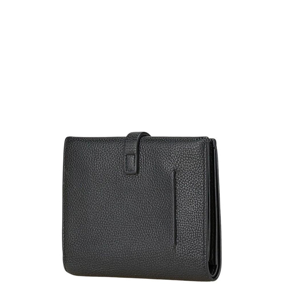 Burberry TB fold leather bi black wallet Black